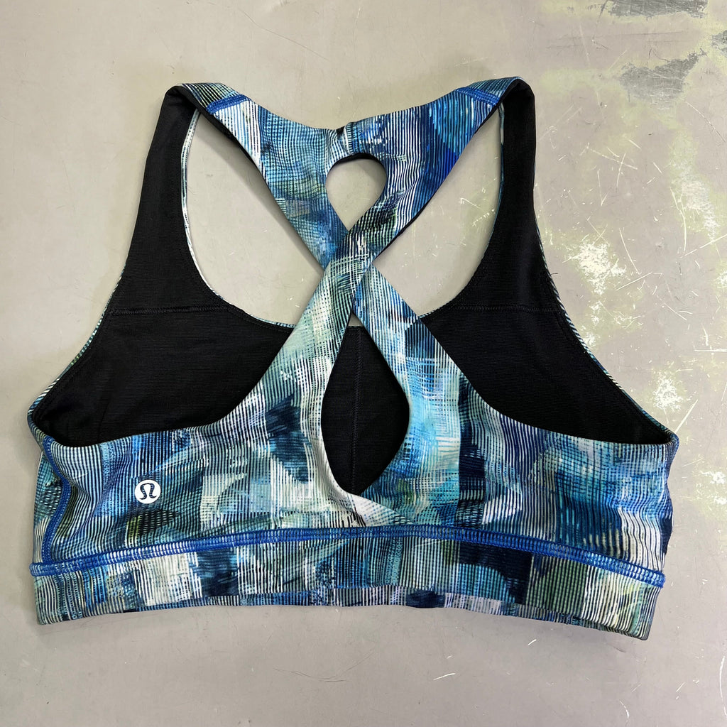 LULULEMON Athletica Time To Sweat Sports Bra Women's Sz 8 Blue (Pre-Owned)