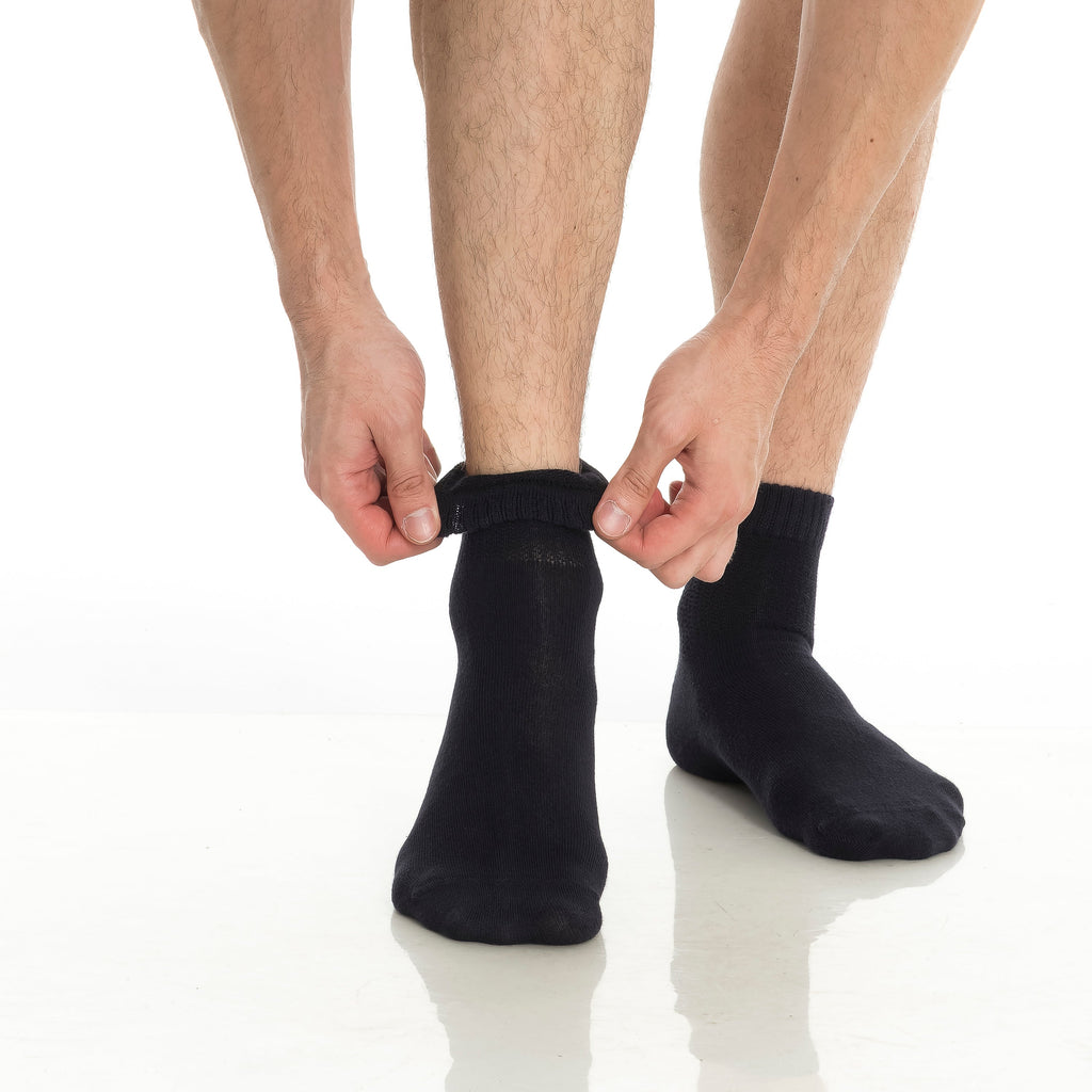 Men’s & Women’s Bamboo Diabetic Ankle Socks 4-Pack