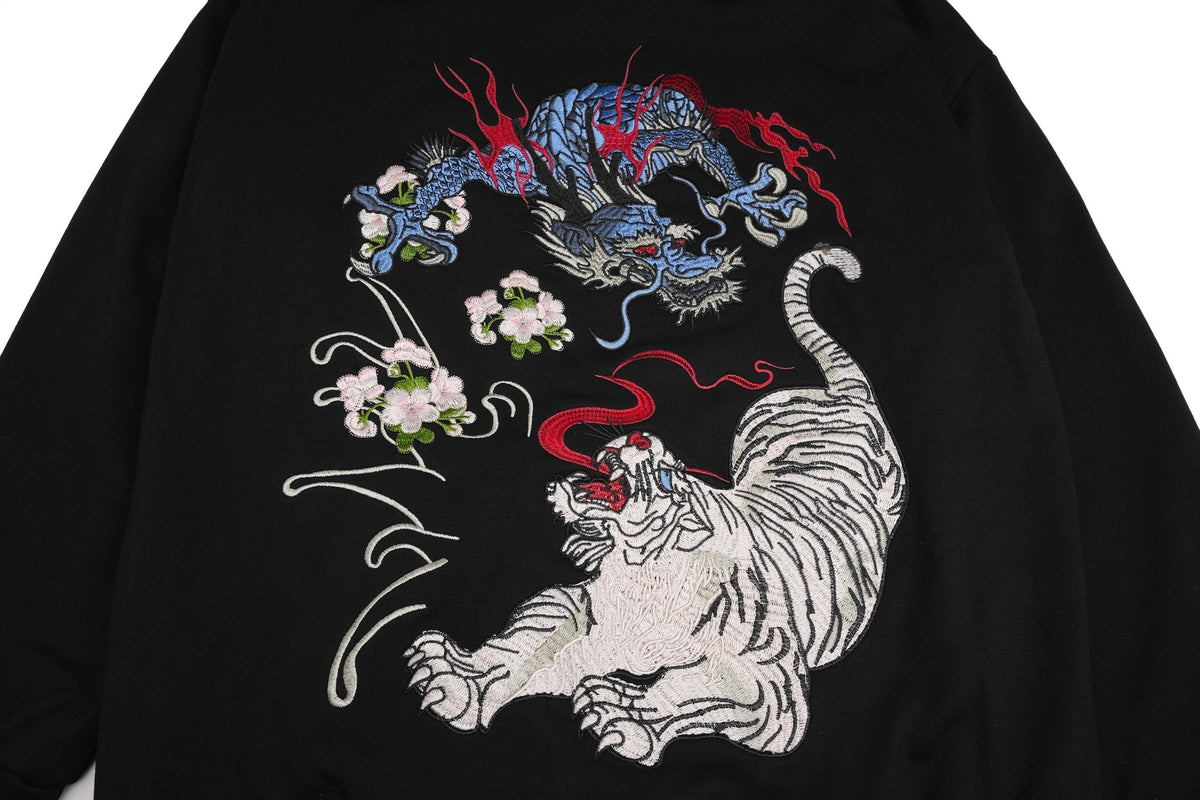 KH9977 War of Beasts Embroidered Hoodie