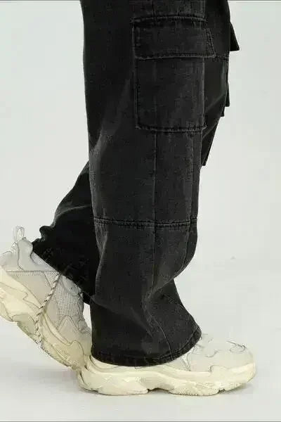 Baggy Cargo Jeans – Cotton Utility Pants with Relaxed Fit