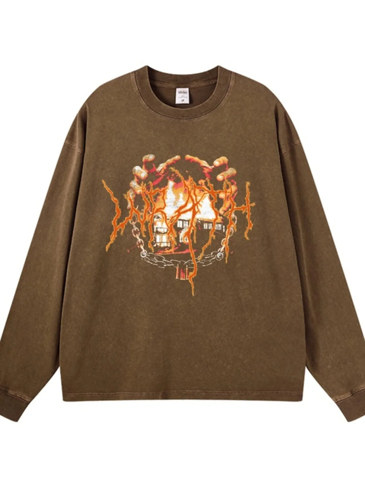 Men's Graphic Oversized Long Sleeve T-Shirt