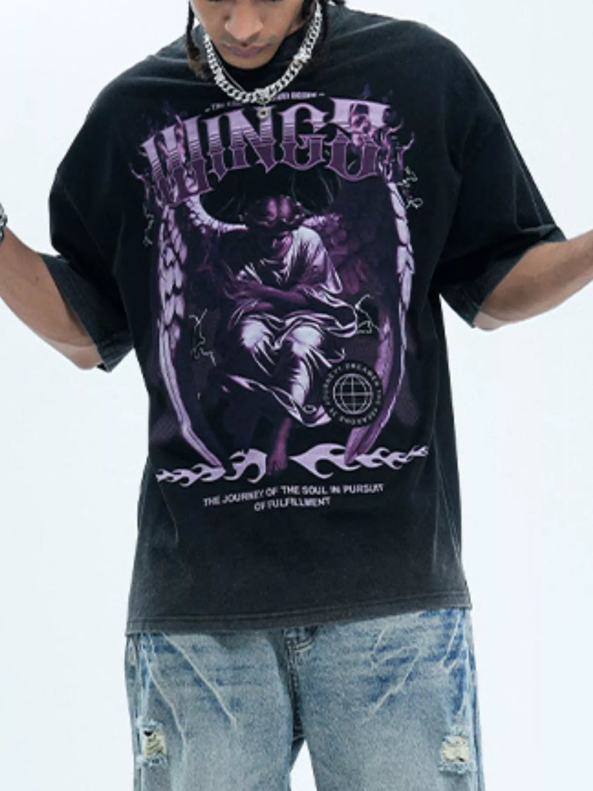 Men's Graphic Short Sleeve Oversized T-Shirt