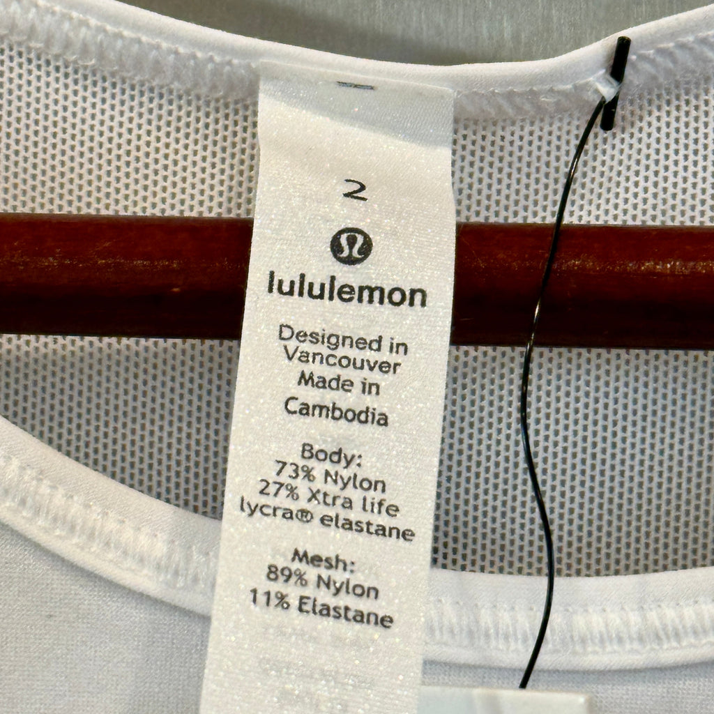 Lululemon Sculpt Tank Top II White Collab x Soul Cycle Discontinued Style