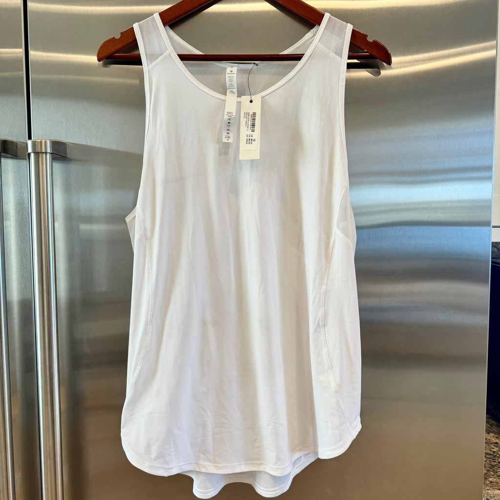 Lululemon Sculpt Tank Top II White Collab x Soul Cycle Discontinued Style