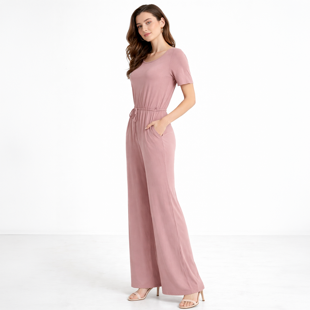 Women's Relaxed Wide-Leg Lounge Jumpsuit - Bellatrix