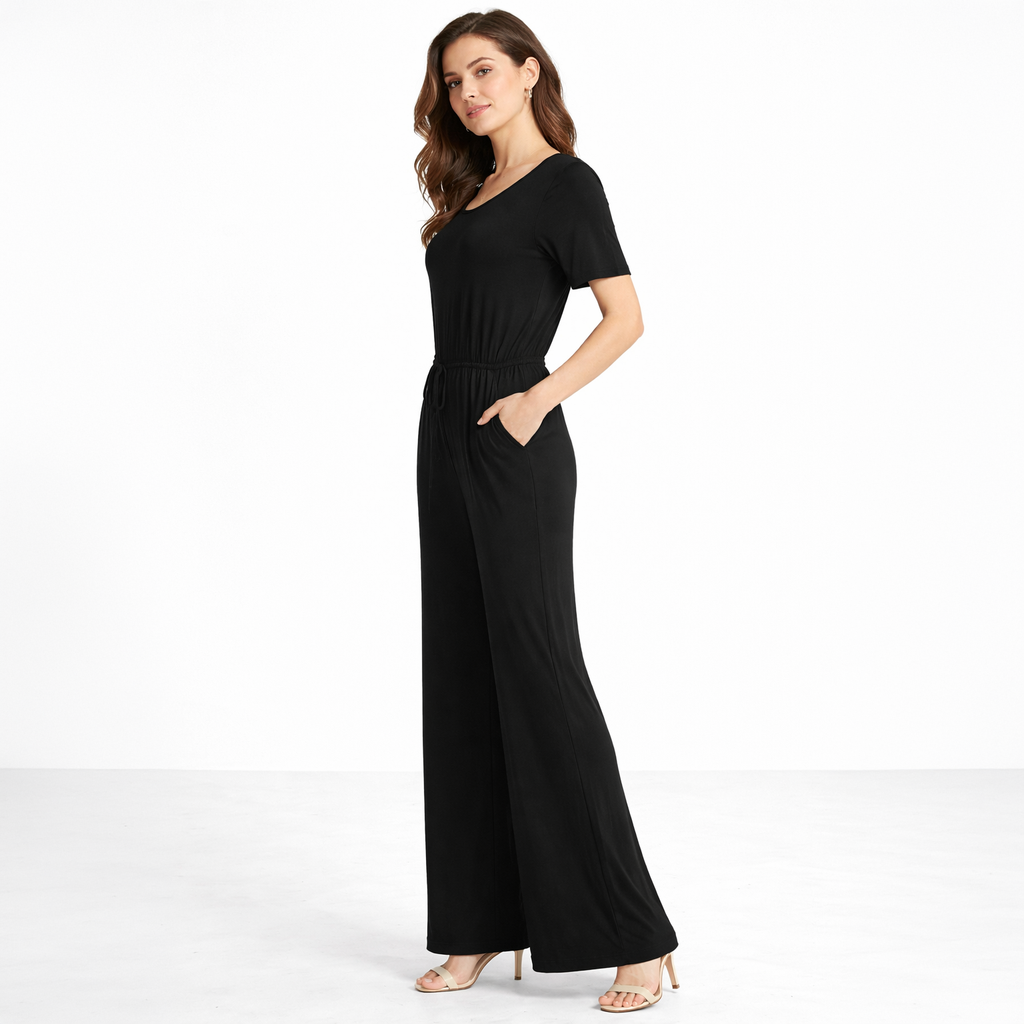 Women's Relaxed Wide-Leg Lounge Jumpsuit - Bellatrix