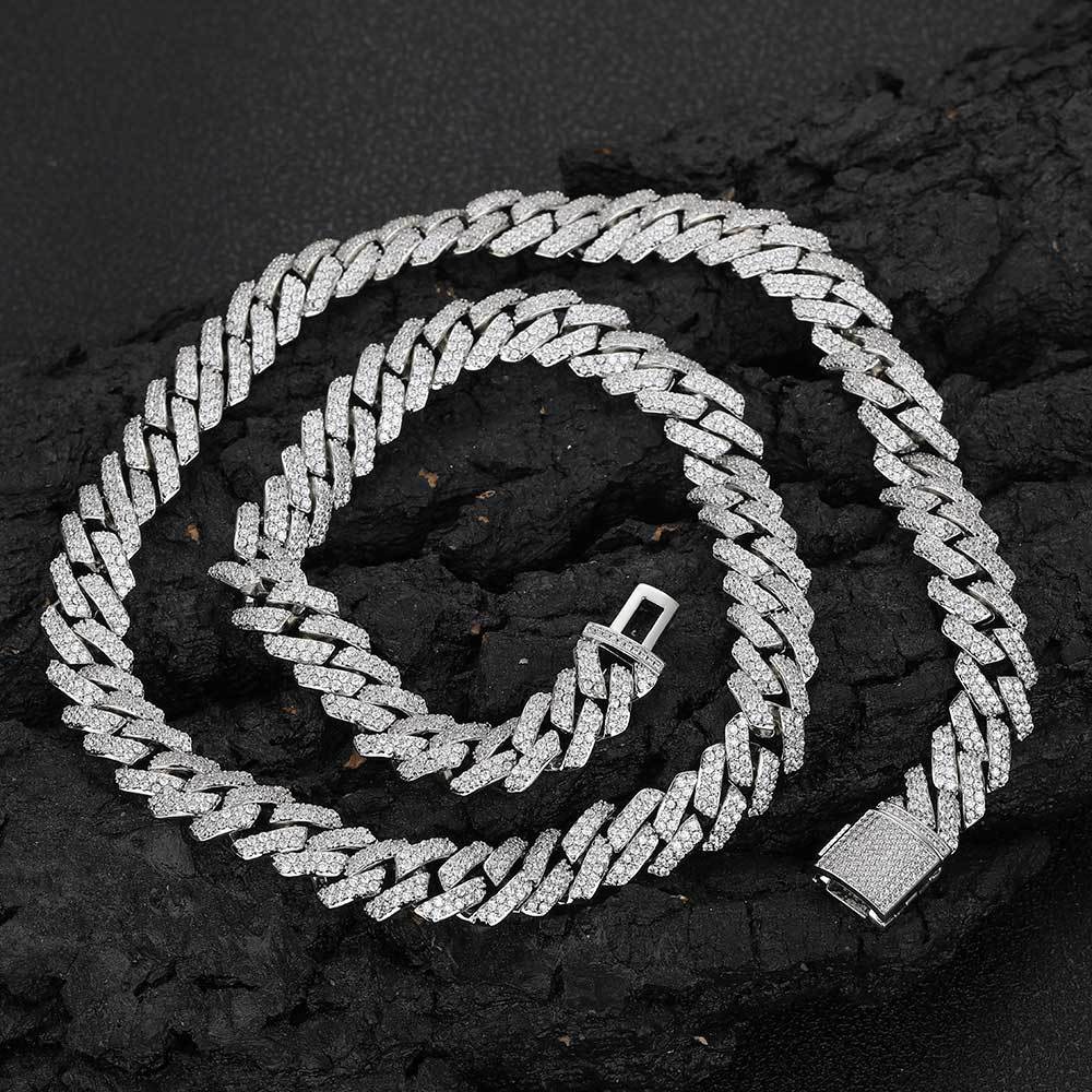 Diamond-Cut Cuban Chain Necklace in Gold or White Gold – Bold Hip Hop Jewelry