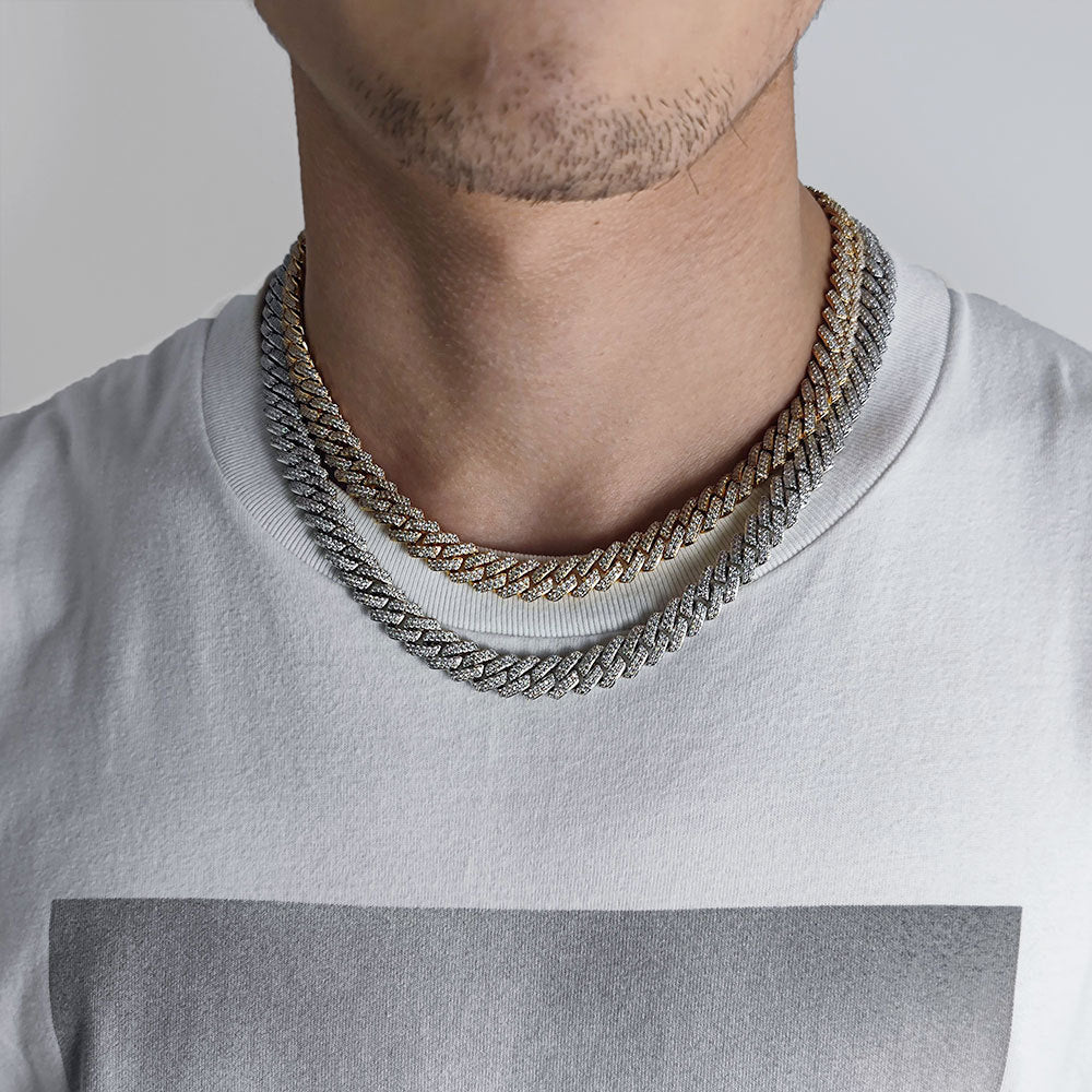 Diamond-Cut Cuban Chain Necklace in Gold or White Gold – Bold Hip Hop Jewelry