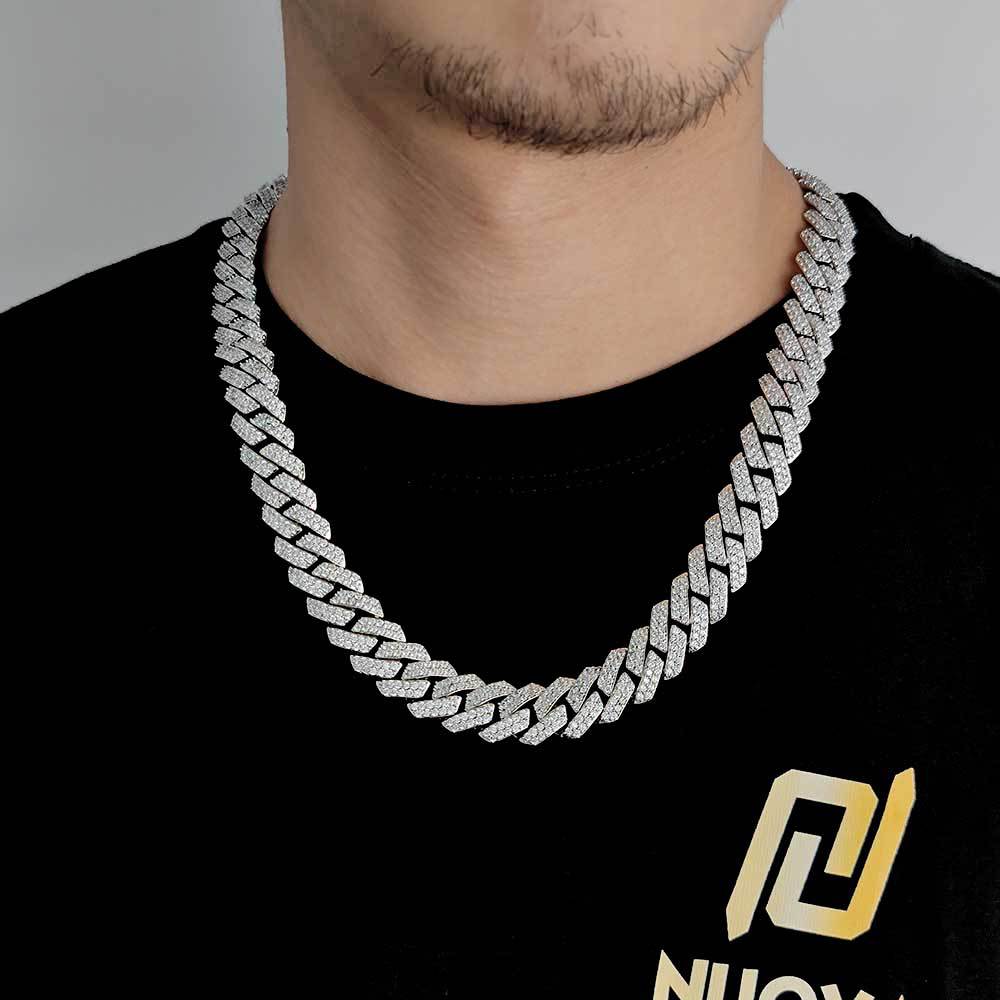 Diamond-Cut Cuban Chain Necklace in Gold or White Gold – Bold Hip Hop Jewelry