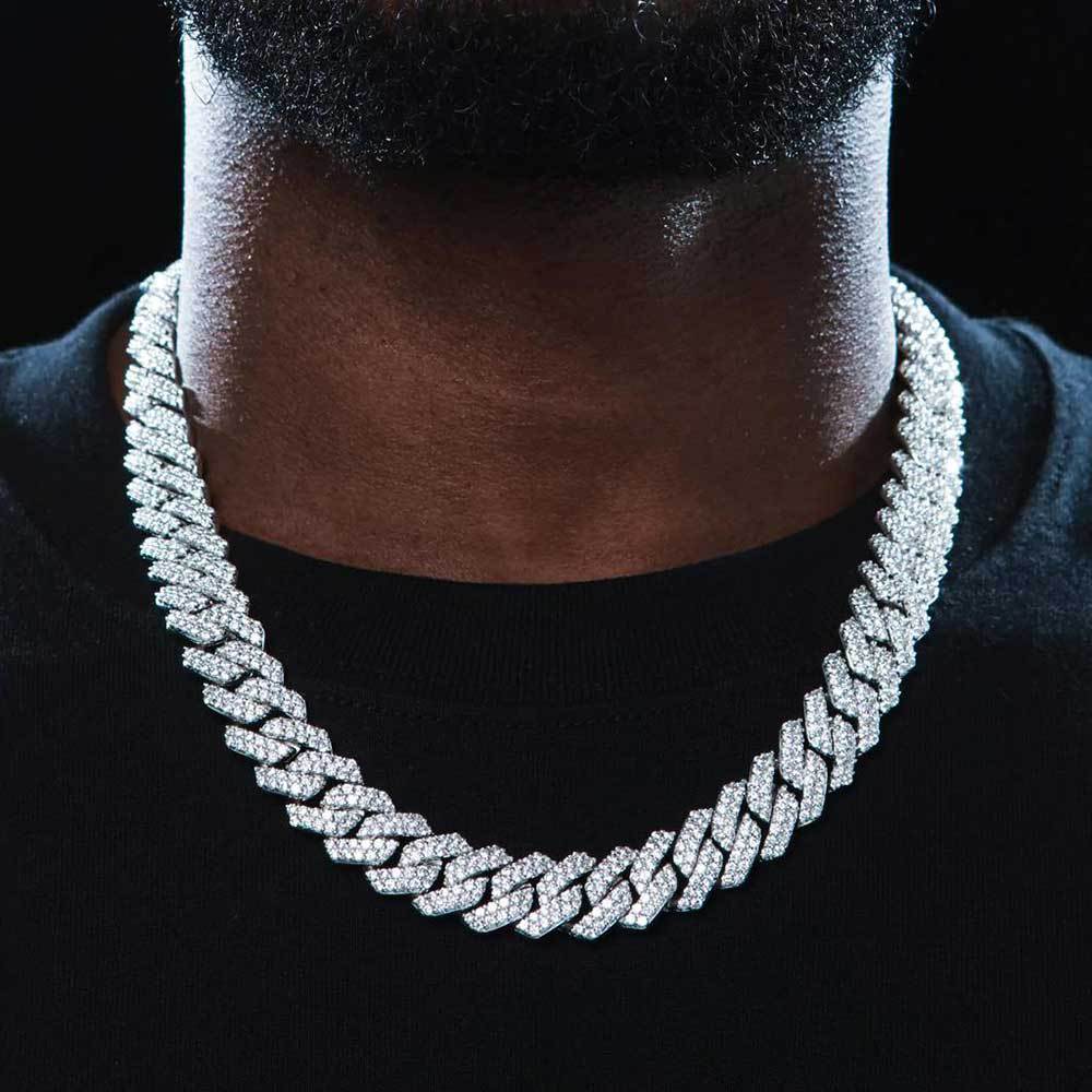 Diamond-Cut Cuban Chain Necklace in Gold or White Gold – Bold Hip Hop Jewelry
