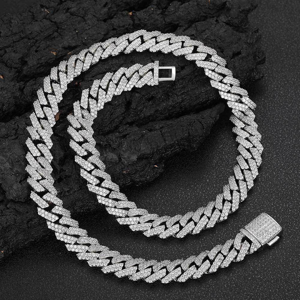 Diamond-Cut Cuban Chain Necklace in Gold or White Gold – Bold Hip Hop Jewelry