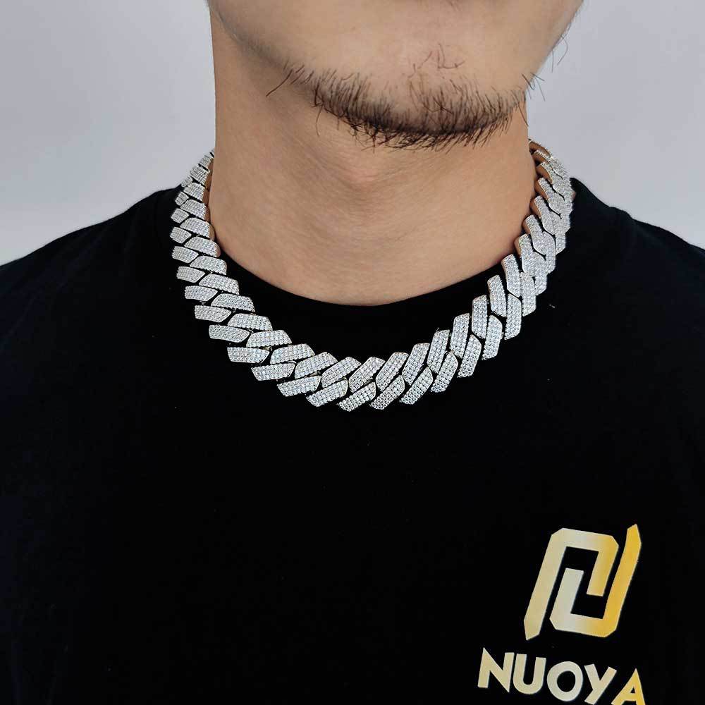 Diamond-Cut Cuban Chain Necklace in Gold or White Gold – Bold Hip Hop Jewelry