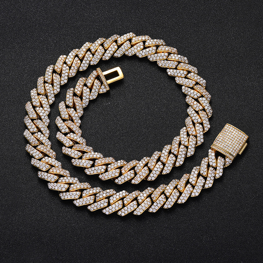 Diamond-Cut Cuban Chain Necklace in Gold or White Gold – Bold Hip Hop Jewelry