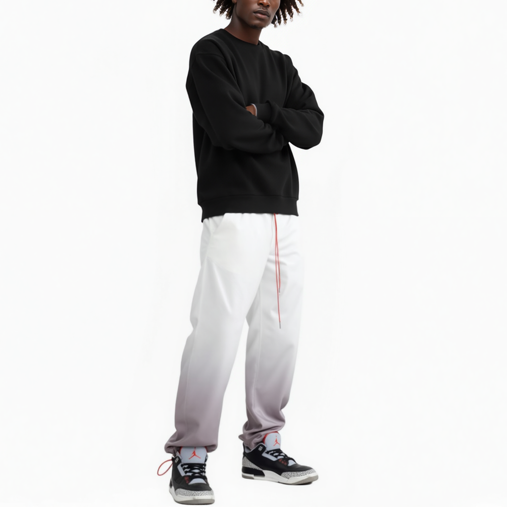 Men's 3-Stopper Swishy Pants in White/Grey - Blank State