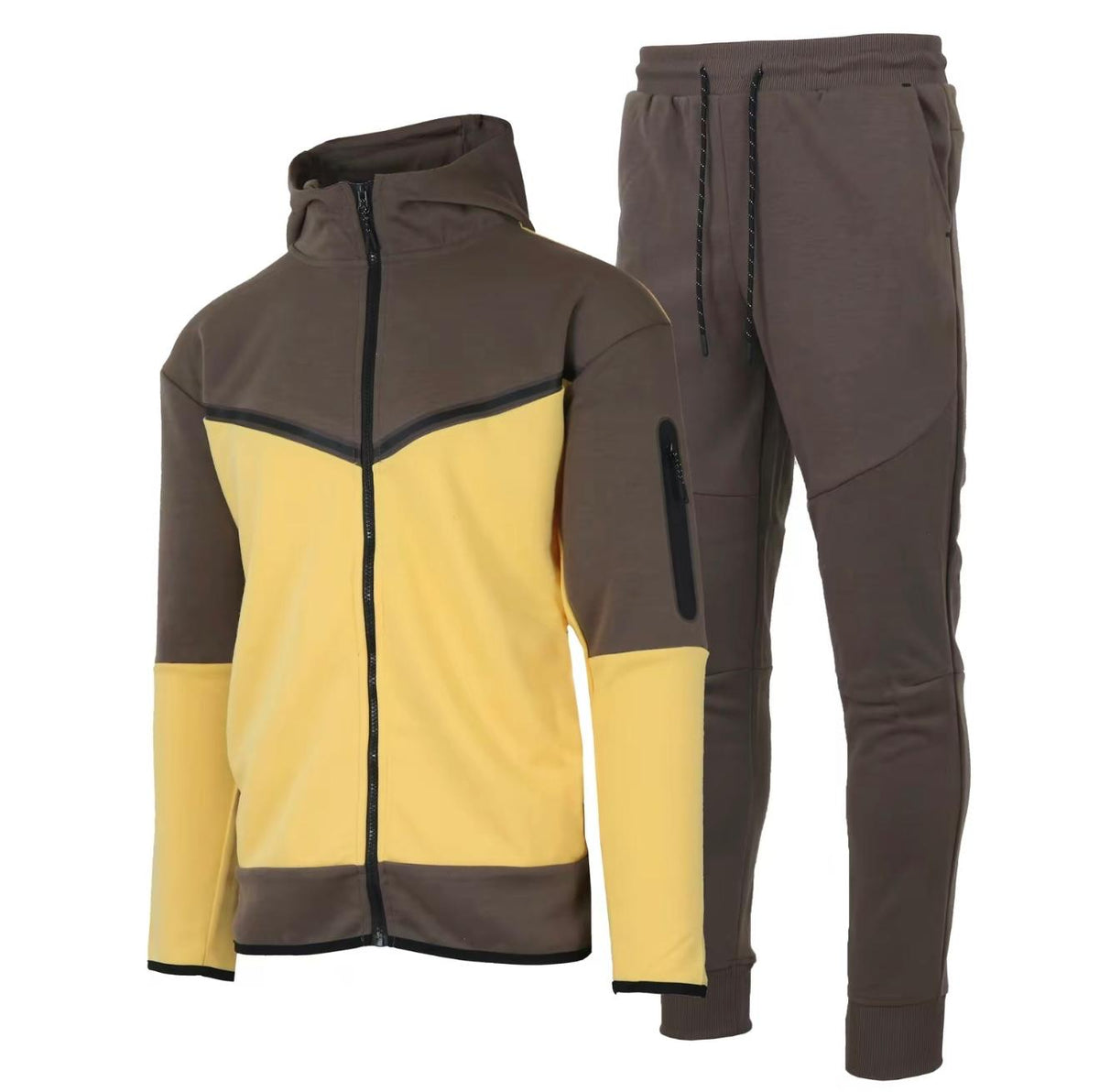Men's Two-Tone UltraTech Fleece Athletic Tracksuit - Hoodie and Joggers