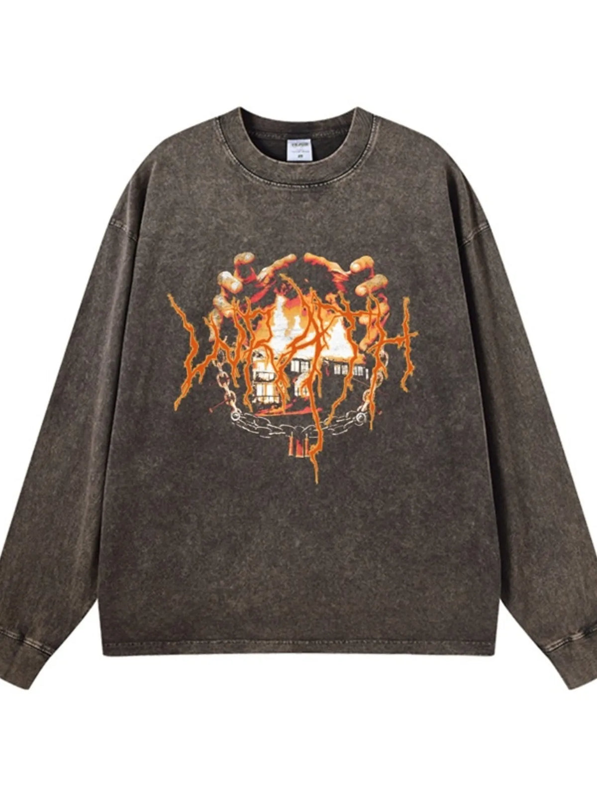 Men's Graphic Oversized Long Sleeve T-Shirt