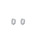 Minimalist Crystal Hoop Earrings in Sterling Silver – Modern Everyday Jewelry for Women