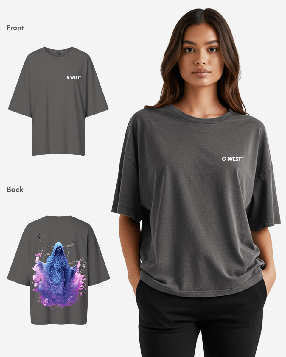 G West Womens Oversized Purple Reaper Tee