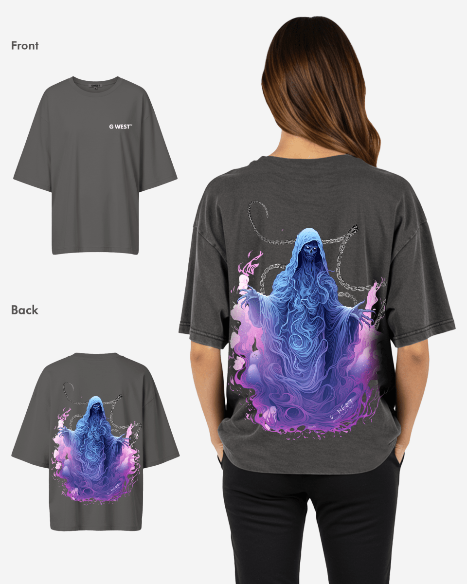 G West Womens Oversized Purple Reaper Tee