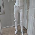 True Religion Distressed White Skinny Jeans Women's 27