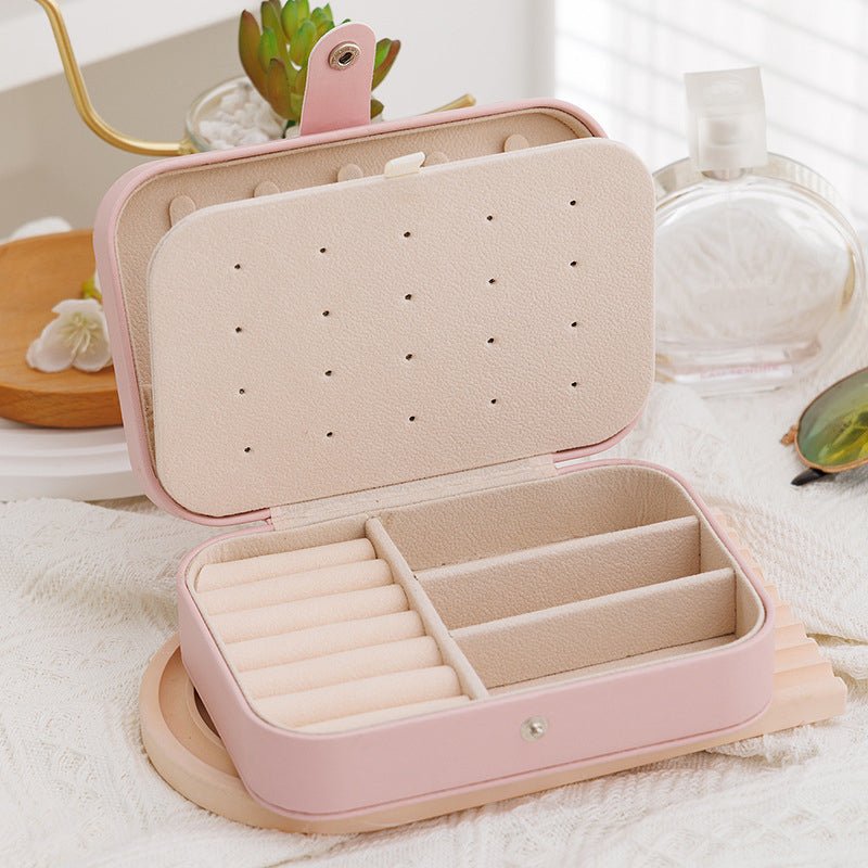 Small Jewelry Organizer Box Travel Case for Rings and Earrings