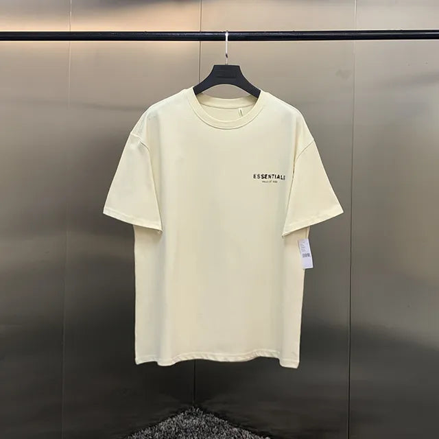 Ss21 Summer Essentials T-Shirt High Street Loose Boys Men and Women Hip-Hop Style 100% Cotton Quality Oversized Sport T-Shirt - # BOAA13510024