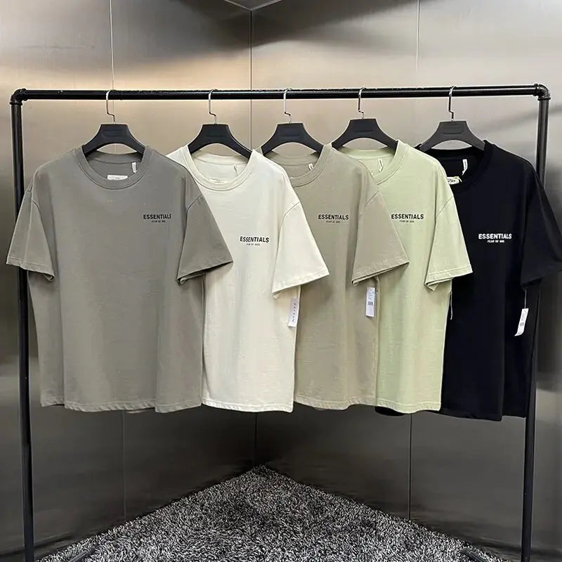 Ss21 Summer Essentials T-Shirt High Street Loose Boys Men and Women Hip-Hop Style 100% Cotton Quality Oversized Sport T-Shirt - # BOAA13510024