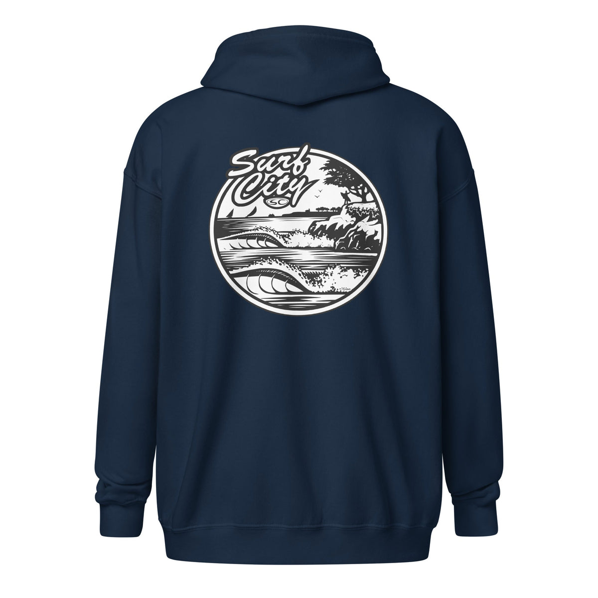 Santa Cruz Surf Shop Surf City Mens Zip Hoodie